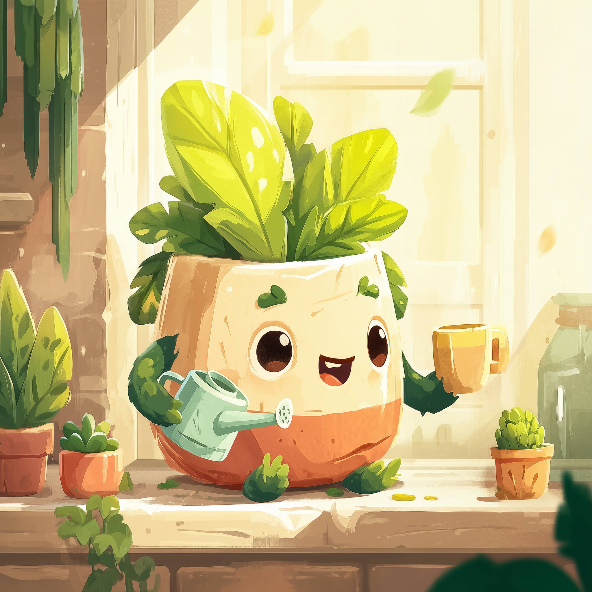 Happy healthy plant